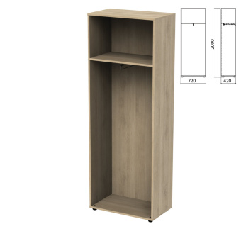 Шкаф (каркас) для одежды "Приоритет" (720х420х2000 мм), кронберг, К-935, К-935 кронберг за 13&nbsp;341 ₽. Набор мебели "Приоритет". Доставка по России. Без переплат!