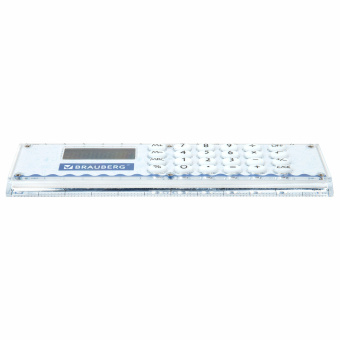Калькулятор с линейкой 15 см, BRAUBERG DC-107 (53x158 мм), 8 разрядов, 271727 за 270 ₽. Калькуляторы настольные. Доставка по России. Без переплат!