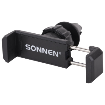 Держатель для телефона в авто на решетку вентиляции SONNEN, зажим до 85 мм, вращение 360°, 354922 за 178 ₽. Держатели для телефонов. Доставка по России. Без переплат!