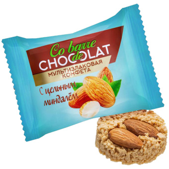 Конфеты мультизлаковые CO BARRE DE CHOCOLAT с цельным миндалем, 200 г, пакет, БП-00001137 за 336 ₽. Конфеты фасованные. Доставка по России. Без переплат!
