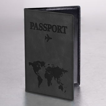 Обложка для паспорта "Passport Map", мягкая экокожа, графитовая, STAFF, 238875 за 110 ₽. Обложки для паспорта. Доставка по России. Без переплат!