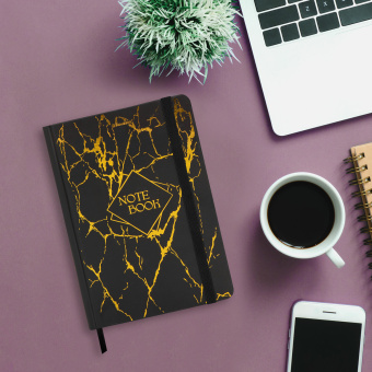 Блокнот с резинкой в клетку 96 л., А5 145х203 мм, твердая обложка с фольгой, BRAUBERG, "Marble", 116328 за 239 ₽. Блокноты в книжном переплете. Доставка по России. Без переплат!