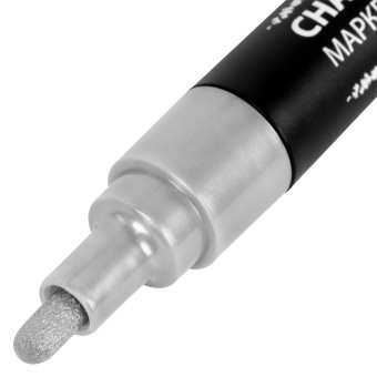 Маркер меловой CHALK LIQUID MARKER, СЕРЕБРИСТЫЙ, 3 мм, стираемый, BRAUBERG "CHALK", 152593 за 94 ₽. Маркеры меловые. Доставка по России. Без переплат!