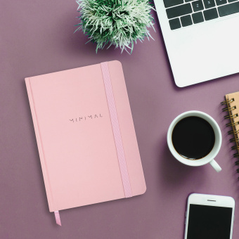 Блокнот с резинкой в клетку 96 л., А5 145х203 мм, твердая обложка, BRAUBERG, "Minimal", розовый, 116319 за 243 ₽. Блокноты в книжном переплете. Доставка по России. Без переплат!