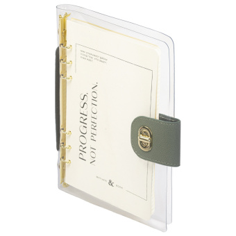 Блокнот А5 180x235 мм, BRAUBERG "Fabulous", гибкий, на кольцах, застежка, 80 л., оливковый, 116195 за 576 ₽. Бизнес-блокноты и бизнес-тетради. Доставка по России. Без переплат!