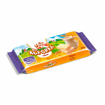 Вафли РОТ ФРОНТ "Коровка" со вкусом топленого молока, 300 г, РФ15001 за 154 ₽. Вафли, пряники. Доставка по России. Без переплат!