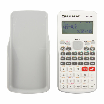 Калькулятор инженерный BRAUBERG SC-880-N, 417 функций, 10+2 разрядов, батарея, БЕЛЫЙ, 250526 за 2 124 ₽. Калькуляторы инженерные. Доставка по России. Без переплат!