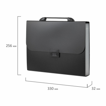 Папка-портфель пластиковая BRAUBERG "Energy" А4 (330х256х32 мм), 7 отделений, черная, 221204 за 433 ₽. Портфели пластиковые. Доставка по России. Без переплат!