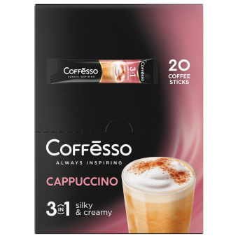 Кофе растворимый порционный COFFESSO "3 в 1 Cappuccino", пакетик 15 г, 102148 за 36 ₽. Кофе растворимый. Доставка по России. Без переплат!