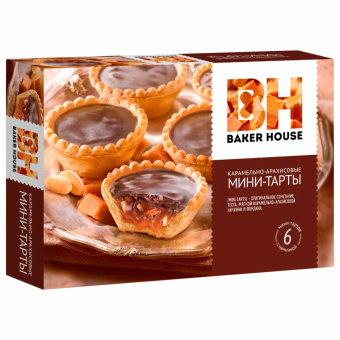 Печенье BAKER HOUSE мини-тарты с карамельно-арахисовой начинкой, 240 г, картонная коробка, 6562 за 324 ₽. Печенье, крекеры, сухари и сушки. Доставка по России. Без переплат!