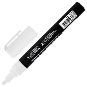 Маркер меловой CHALK LIQUID MARKER, БЕЛЫЙ, 3 мм, стираемый, BRAUBERG "CHALK", 152585 за 94 ₽. Маркеры меловые. Доставка по России. Без переплат!