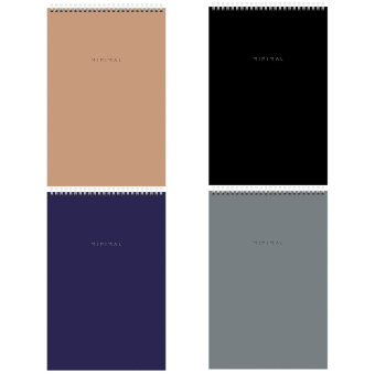 Блокнот БОЛЬШОЙ ФОРМАТ А4 198х297 мм, 80 л., гребень, подложка, клетка, BRAUBERG "Minimal Classic", 116424 за 150 ₽. Блокноты. Доставка по России. Без переплат!