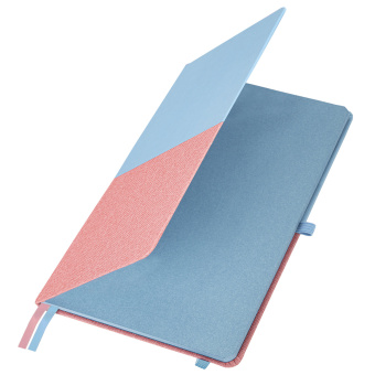 Блокнот А5 (148х218 мм), BRAUBERG "DUO", под кожу с резинкой, 80 л., клетка, голубой/розовый, 113432 за 267 ₽. Бизнес-блокноты и бизнес-тетради. Доставка по России. Без переплат!