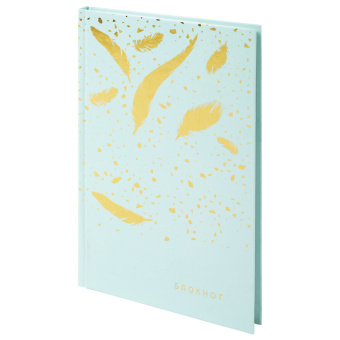 Блокнот А5 134х206 мм, 80 л., твердый, клетка, тиснение фольгой, STAFF, "Пёрышки", 111610 за 130 ₽. Блокноты в книжном переплете. Доставка по России. Без переплат!