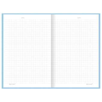 Блокнот А5 134х206 мм, 80 л., твёрдый, клетка, BRAUBERG "Minimal", голубой, 116442 за 163 ₽. Блокноты. Доставка по России. Без переплат!