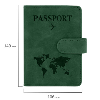 Обложка для паспорта и документов с защитой от считывания, 9 карманов, магнит, экокожа, зеленая, BRAUBERG, 238758 за 235 ₽. Обложки для паспорта. Доставка по России. Без переплат!
