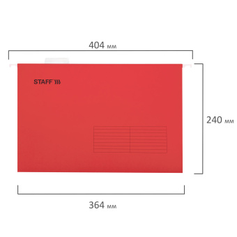 Подвесные папки A4/Foolscap (404х240 мм) до 80 л., КОМПЛЕКТ 10 шт., красные, картон, STAFF, 270936 за 665 ₽. Подвесные папки Foolscap. Доставка по России. Без переплат!