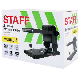 Дырокол металлический МОЩНЫЙ STAFF "Heavy duty ECO", до 300 листов, черный, 274242 за 9&nbsp;913 ₽. Дыроколы мощные. Доставка по России. Без переплат!