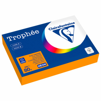 Бумага цветная CLAIREFONTAINE, А4, 80 г/м2, 500 л., неон, оранжевый, Франция, 2978C, 2978PC за 2 400 ₽. Бумага цветная форматная. Доставка по России. Без переплат!