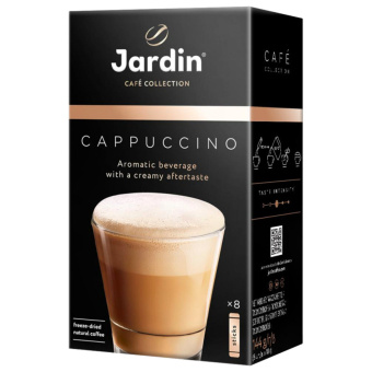 Кофе растворимый порционный JARDIN "3 в 1 Капучино", КОМПЛЕКТ 8 пакетиков по 18 г, 1690-10 за 302 ₽. Кофе растворимый. Доставка по России. Без переплат!