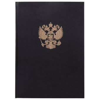 Книга учета 96 л., клетка, твердая, бумвинил, офсет, герб, А4 (200х290 мм), BRAUBERG, черная, 130275 за 241 ₽. Книги учета универсальные. Доставка по России. Без переплат!