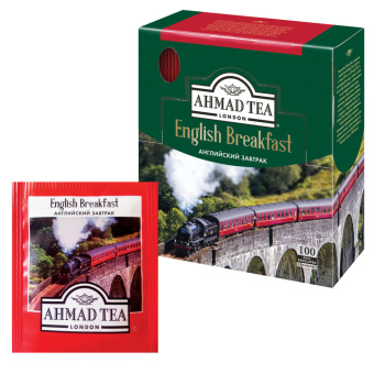 Чай AHMAD "English Breakfast" черный, 100 пакетиков в конвертах по 2 г, 600i-08 за 622 ₽. Чай пакетированный. Доставка по России. Без переплат!