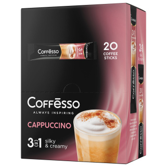 Кофе растворимый порционный COFFESSO "3 в 1 Cappuccino", пакетик 15 г, 102148 за 36 ₽. Кофе растворимый. Доставка по России. Без переплат!