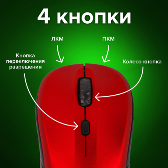 Мышь беспроводная SONNEN V-111, USB, 800/1200/1600 dpi, 4 кнопки, оптическая, красная, 513520 за 396 ₽. Мыши беспроводные компьютерные. Доставка по России. Без переплат!