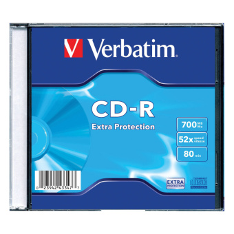 Диск CD-R VERBATIM, 700 Mb, 52х, Slim Case (1 штука) за 92 ₽. Диски CD, DVD, BD (Blu-ray). Доставка по России. Без переплат!