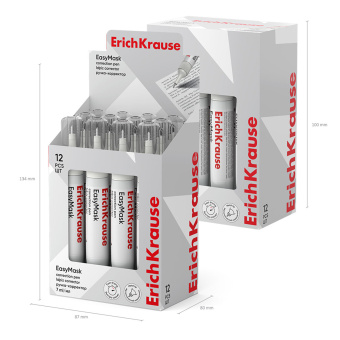Ручка-корректор ERICH KRAUSE "EasyMask", 7 мл, металлический наконечник, 55989 за 77 ₽. Корректирующие ручки. Доставка по России. Без переплат!