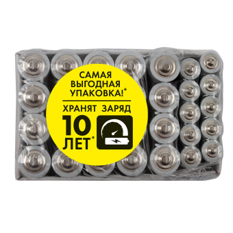 Батарейки КОМПЛЕКТ 30 (20+10) шт., SONNEN Alkaline, AA+ААА (LR6+LR03), в коробке, 455097 за 693 ₽. Батарейки. Доставка по России. Без переплат!