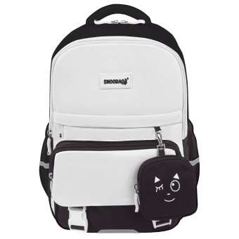 Рюкзак SNOOBAG (СНУБЭГ) PROACTIVE с кошельком, 2 отделения, "Позитив", черно-белый, 40х29х17 см, 274447 за 1&nbsp;621 ₽. Рюкзаки для начальной и средней школы. Доставка по России. Без переплат!
