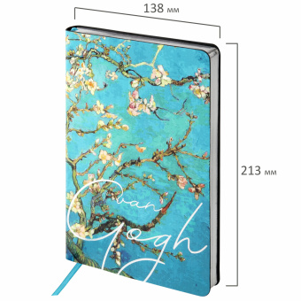 Ежедневник недатированный А5 (138х213 мм), BRAUBERG VISTA, под кожу, гибкий, 136 л., "Van Gogh", 111983 за 501 ₽. Ежедневники с покрытием "под кожу и ткань". Доставка по России. Без переплат!