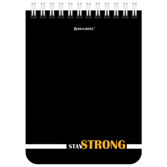 Блокнот МАЛЫЙ ФОРМАТ А6 108х145 мм, 40 л., гребень, картон, клетка, BRAUBERG, "Black & notes", 114389 за 28 ₽. Блокноты. Доставка по России. Без переплат!