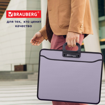 Папка-портфель пластиковая БОЛЬШОГО ФОРМАТА BRAUBERG "ПОРТФОЛИО", А3 (470х380х130 мм), 3 отделения, серая, 223080 за 1 420 ₽. Портфели пластиковые. Доставка по России. Без переплат!