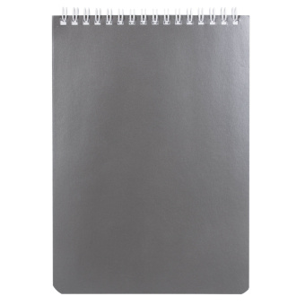 Блокнот А5 146х205 мм, 60 л., гребень, перфорация на отрыв, лакированный, BRAUBERG, "Серебро", 111273 за 63 ₽. Блокноты. Доставка по России. Без переплат!