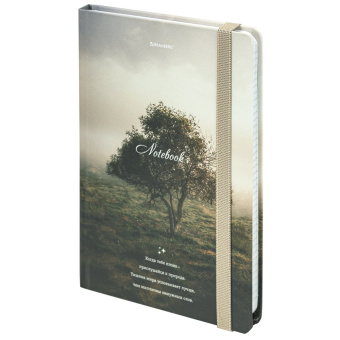 Блокнот с резинкой в клетку 96 л., А5, 145х203 мм, твердая обложка, BRAUBERG, "Nature", 115534 за 240 ₽. Блокноты в книжном переплете. Доставка по России. Без переплат!