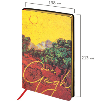 Ежедневник недатированный А5 (138х213 мм), BRAUBERG VISTA, под кожу, гибкий, 136 л., "Van Gogh", 111987 за 268 ₽. Ежедневники с покрытием "под кожу и ткань". Доставка по России. Без переплат!