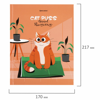 Дневник 1-11 класс 40 л., твердый, BRAUBERG, глянцевая ламинация, "Cute cat", 106852 за 48 ₽. Дневники универсальные. Доставка по России. Без переплат!