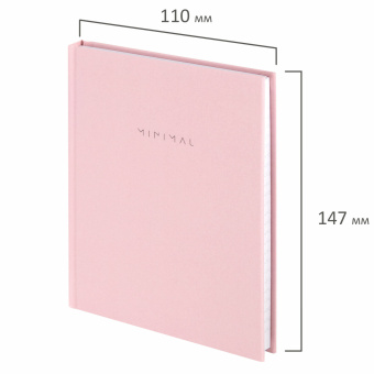 Блокнот МАЛЫЙ ФОРМАТ 110х147 мм, А6, 80 л., твердый, клетка, BRAUBERG "Minimal", розовый, 116449 за 98 ₽. Блокноты в книжном переплете. Доставка по России. Без переплат!