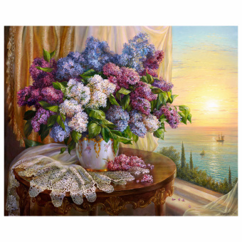 Картина по номерам 40х50 см, ОСТРОВ СОКРОВИЩ "Букет сирени", на подрамнике, акрил, кисти, 663276 за 980 ₽. Наборы для рисования и моделирования. Доставка по России. Без переплат!