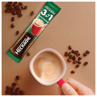 Кофе растворимый порционный NESCAFE "3 в 1 Крепкий", КОМПЛЕКТ 20 пакетиков по 14,5 г, 12460873 за 500 ₽. Кофе растворимый. Доставка по России. Без переплат!
