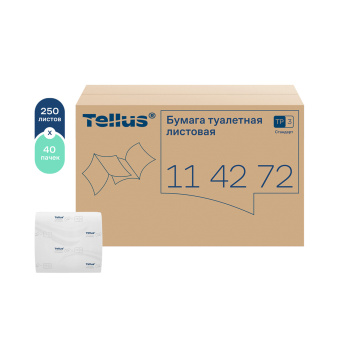Бумага туалетная Tellus/TORK (Система Т3) UNIVERSAL, КОМПЛЕКТ 40 шт., листовая, 250 л., 11х23 см, 1-слойная, 114272 за 4&nbsp;053 ₽. Туалетная бумага профессиональная. Доставка по России. Без переплат!