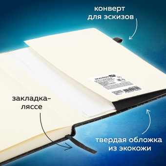 Скетчбук, слоновая кость 140 г/м2, 200х200 мм, 80 л., КОЖЗАМ, резинка, BRAUBERG ART CLASSIC, CROCO, черный, 116472 за 588 ₽. Альбомы, скетчбуки и бумага для графики и эскизов. Доставка по России. Без переплат!