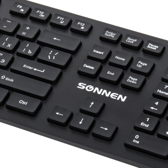 Клавиатура проводная SONNEN KB-8280, USB, 104 плоские клавиши, черная, 513510 за 796 ₽. Клавиатуры проводные. Доставка по России. Без переплат!