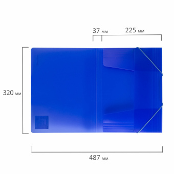 Папка на резинках BRAUBERG "Neon", неоновая, синяя, до 300 листов, 0,5 мм, 227463 за 116 ₽. Папки на резинках пластиковые. Доставка по России. Без переплат!