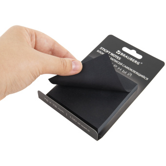 Блок самоклеящийся (стикеры) черный BRAUBERG BLACK, 76х76 мм, 100 листов, 115204 за 61 ₽. Блоки самоклеящиеся. Доставка по России. Без переплат!