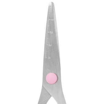 Ножницы BRAUBERG KIDS 130 мм, ручки розовые, закругленные лезвия с линейкой, 274063 за 114 ₽. Ножницы детские. Доставка по России. Без переплат!