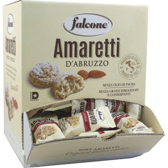 Печенье в индивидуальной упаковке миндальное FALCONE "Amaretti", 100 штук по 10 г, 1 кг, ИТАЛИЯ, MC-00014395 за 3 575 ₽. Печенье, крекеры, сухари и сушки. Доставка по России. Без переплат!