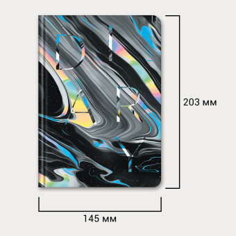 Ежедневник недатированный с резинкой А5 145х203 мм, BRAUBERG, твердый, 128 л., "Waves", 116283 за 265 ₽. Ежедневники с твердой обложкой. Доставка по России. Без переплат!